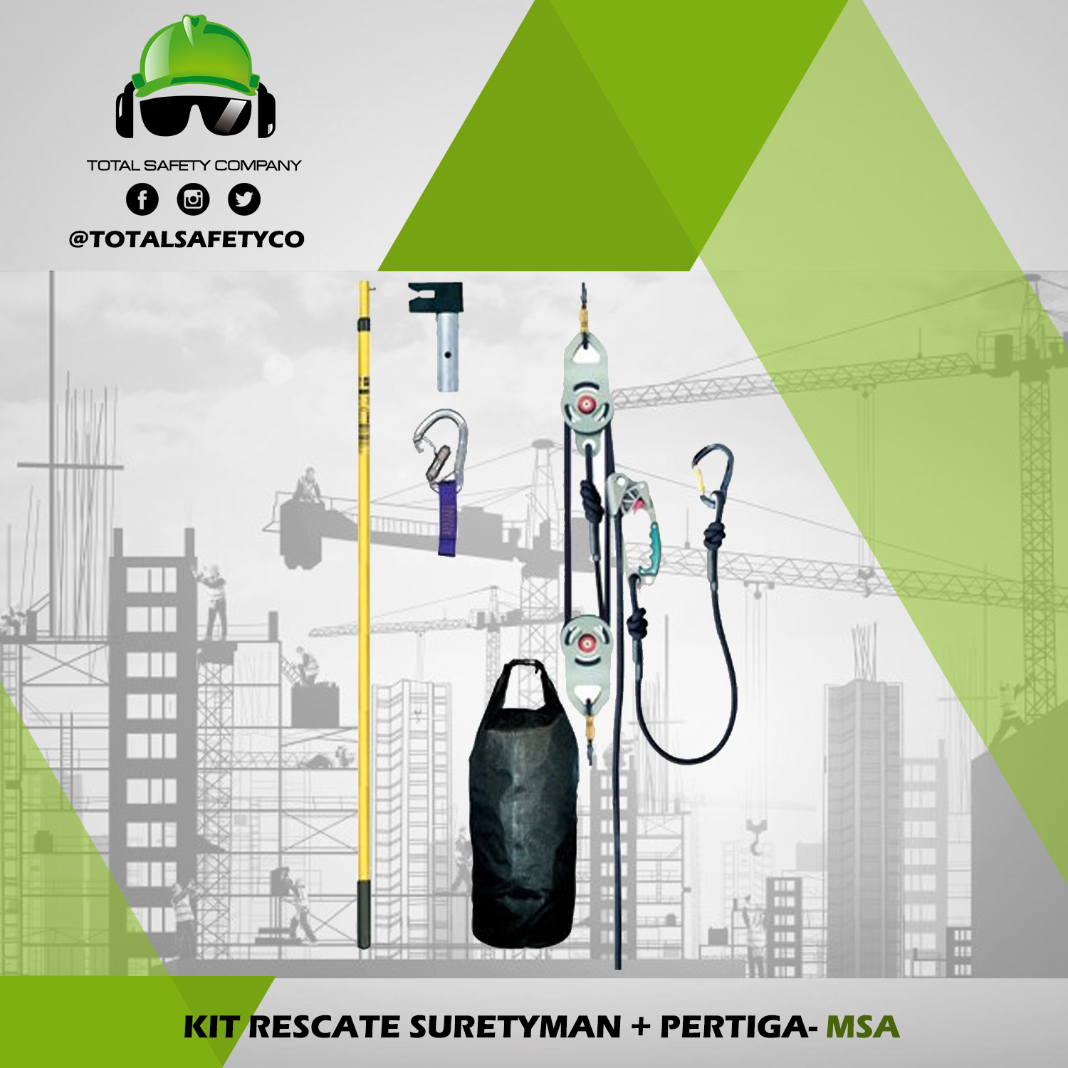 Kit de rescate Suretyman + pértiga - MSA
