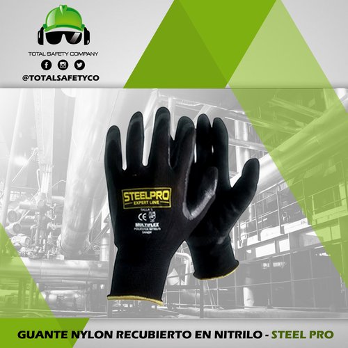 Guante nylon recubierto en nitrilo - STEEL PRO 