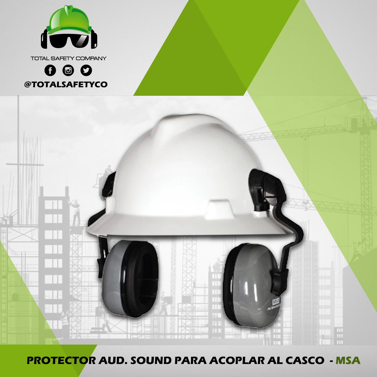 Protector aud. Sound para acoplar al casco - MSA