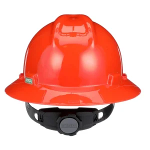 SOMBRERO V-GARD NARANJA SHELL MEDIO C/SUSPENSION FAS-TRAC III MSA 496075