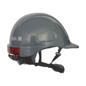 CASCO MOUNTAIN ABS GRIS CON BARBUQUEJO STEELPRO 501223