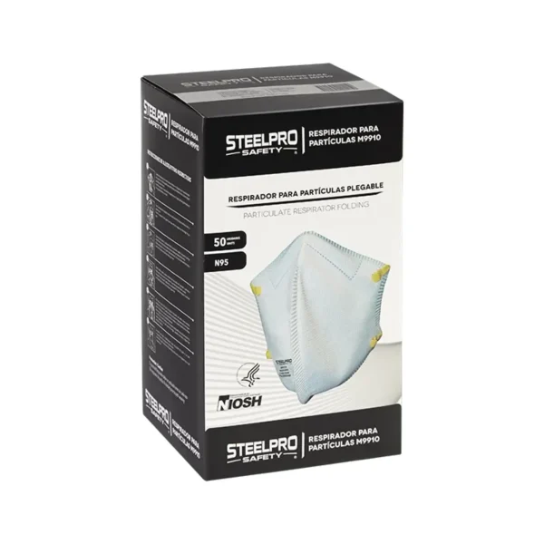 RESPIRADOR PLEGABLE N95 M9910 BLANCO STEELPRO 501085 - Image 3