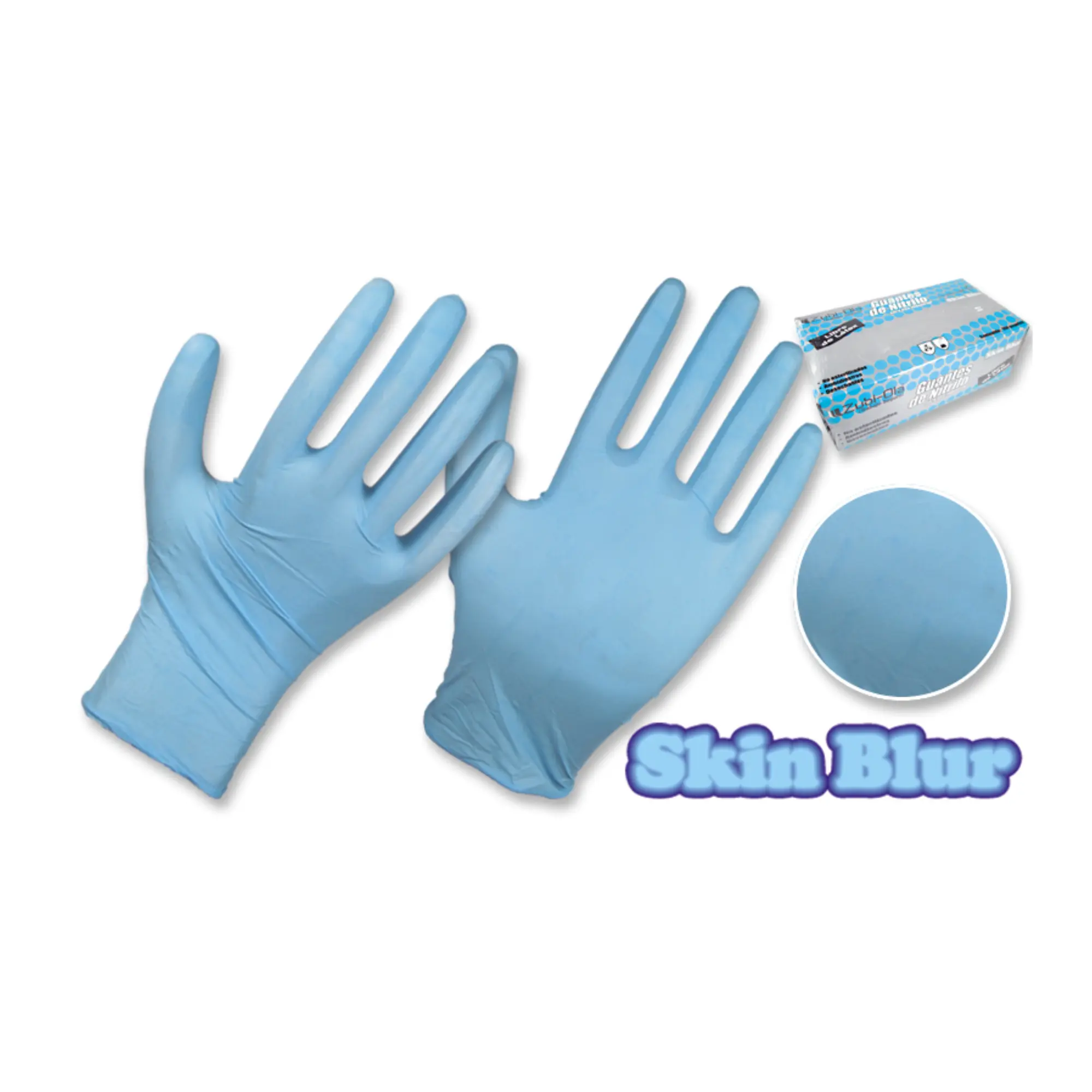 GUANTE NITRILO SKINBLUR T-S 4MILS CJAx100 UNID ZUBI-OLA 11931006