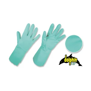 GUANTE NITRILO VERDE FLOCK 13" ZUBI-OLA DOLPHIN T-S/7 11931007 - T-M/8 11931008 - T-L/9 11931009