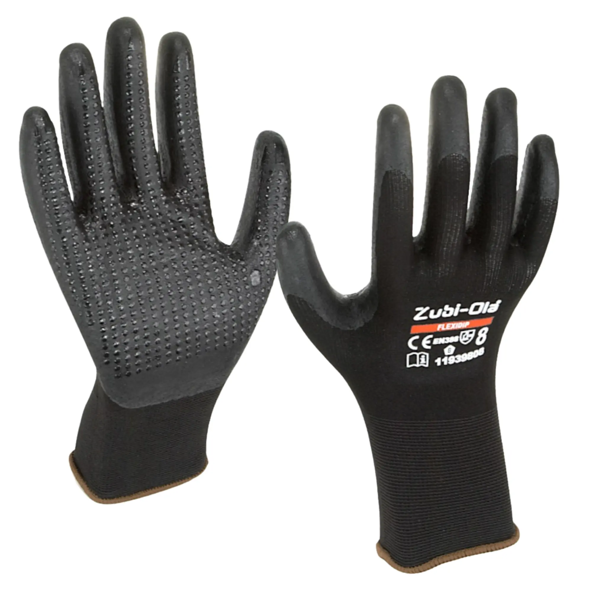 GUANTES FLEXIDIP NYLON/SPANDEX EN NITRILO C/PUNTOS EN LA PALMA ZUBI-OLA T-8 11939808 / T-9 11939809