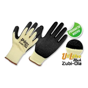 GUANTES POLYCOTTON Y LATEX UTILATEX BLACK T-9 ZUBI-OLA 19590006