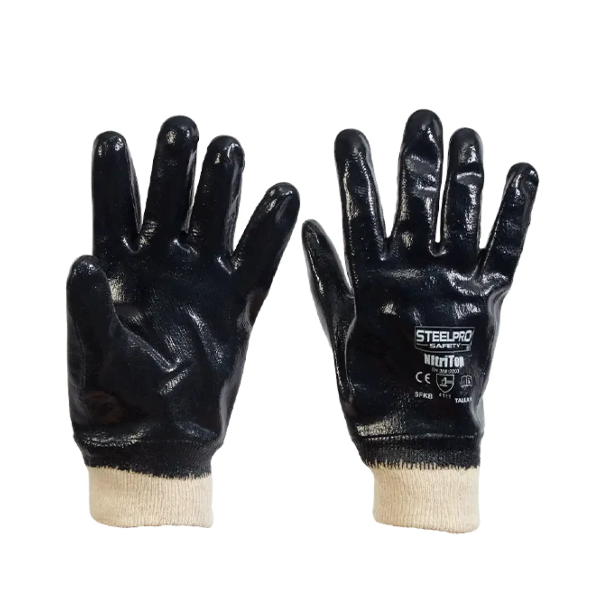 GUANTE NITRILO PUÑO TEJIDO NITRITOP STEELPRO 300950690047