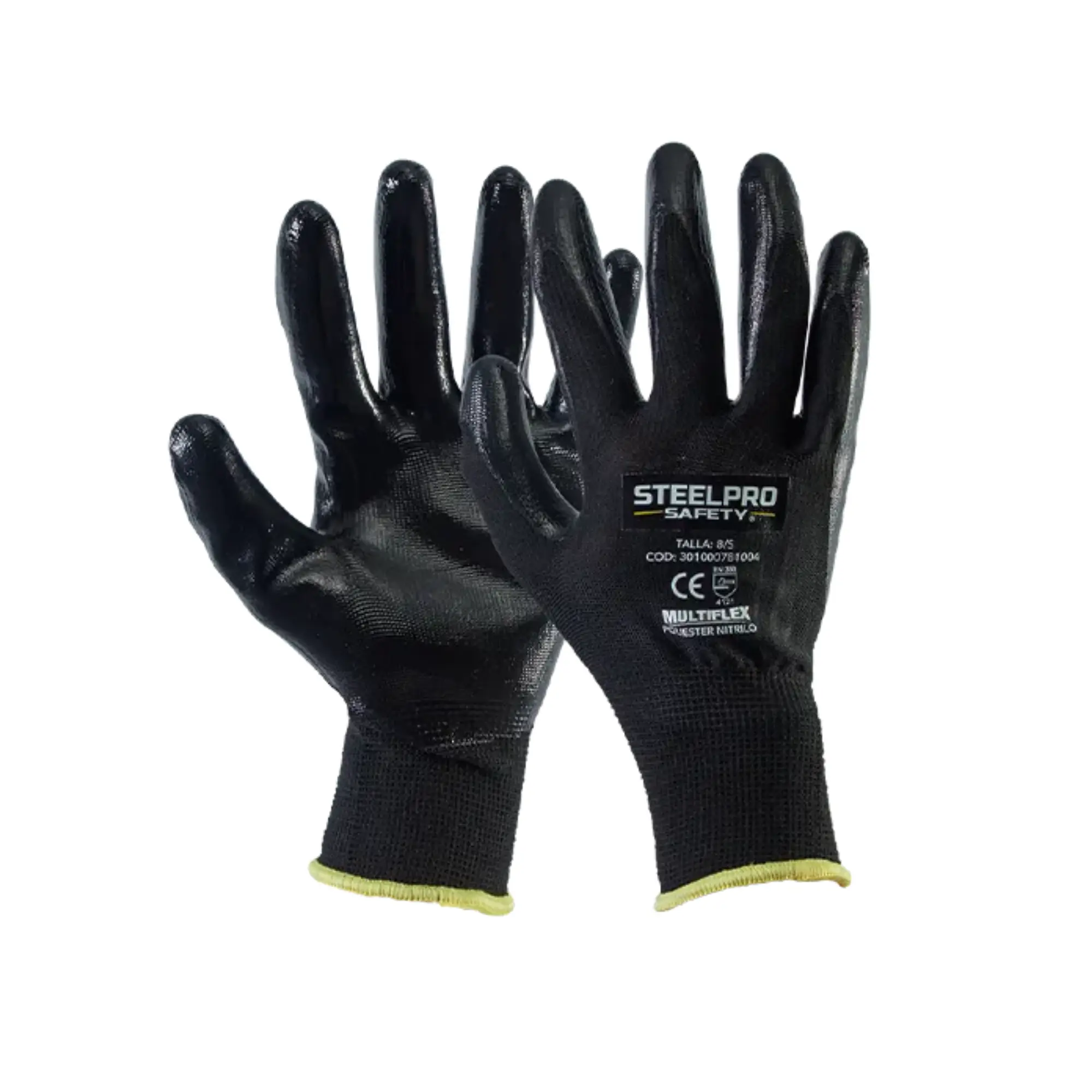 GUANTE MULTIFLEX POLYESTER NITRILO STEELPRO T-XS 501193 T-S 301000781004 T-M 301000781003 T-L 301000781002
