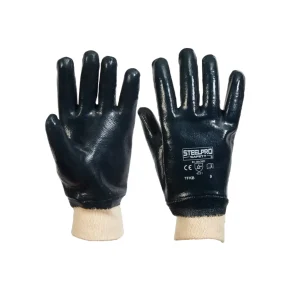 GUANTE NITRILSAFE LISO PUÑO CERRADO T-9 STEELPRO 500509