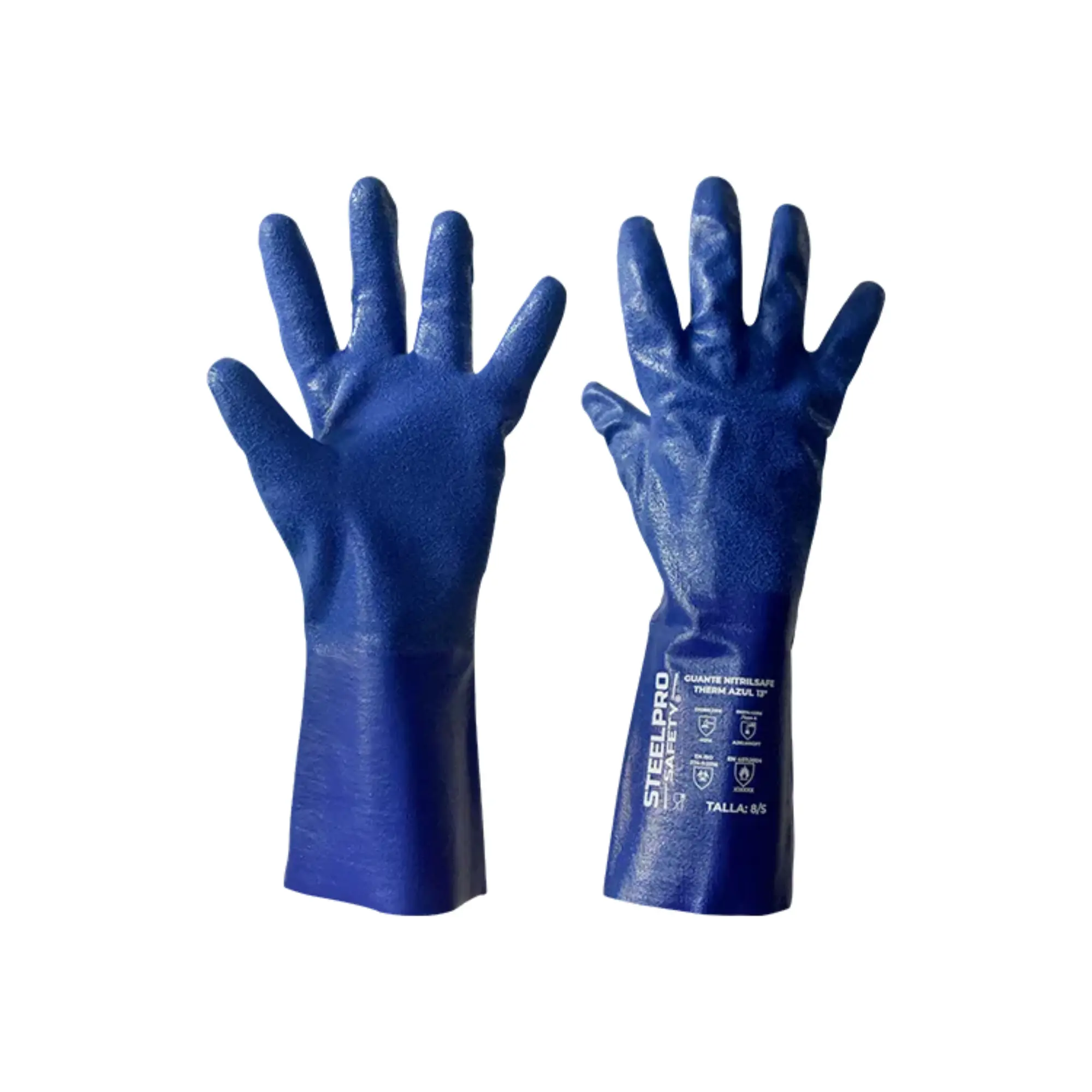 GUANTE NITRILSAFE THERM AZUL 13" STEELPRO 501680 - S / 501681 - M/ 501682 - L.